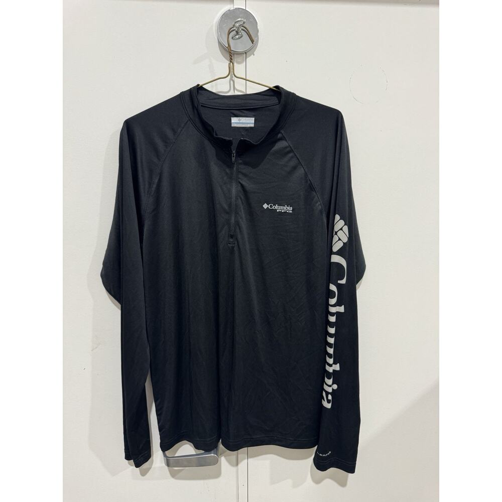 Columbia Men's PFG Terminal Tackle 1/4 Zip Shirt Mens XL Black